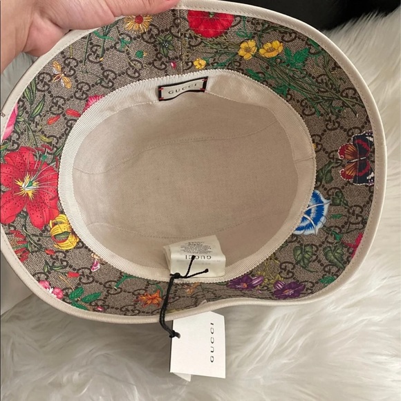 Gucci Multicoloured Flora Print Bucket Hat size M - Picture 4 of 11